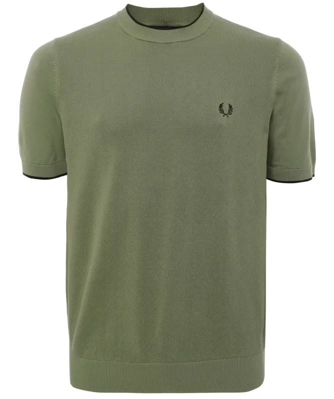 Fred Perry Textured Front Knit T-Shirt