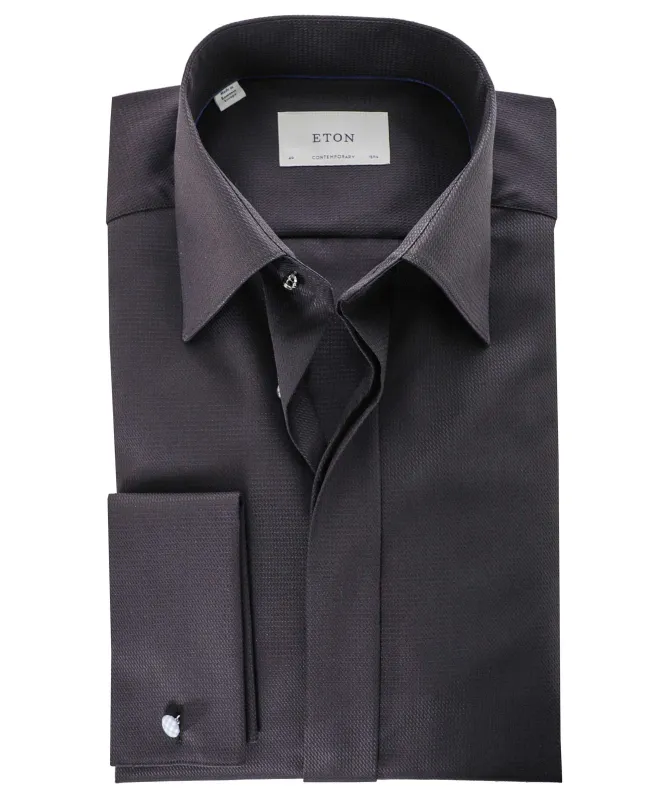 Eton Contemporary Fit Dobby Fly Tuxedo Shirt