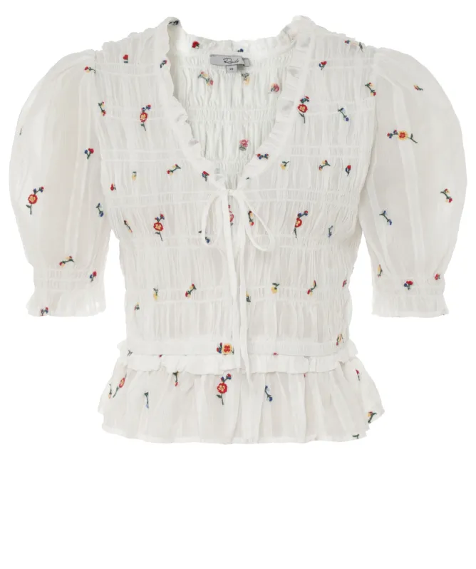 Rails Fontaine Smocked Top