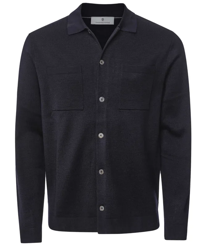 Thomas Maine Merino Pocket Overshirt