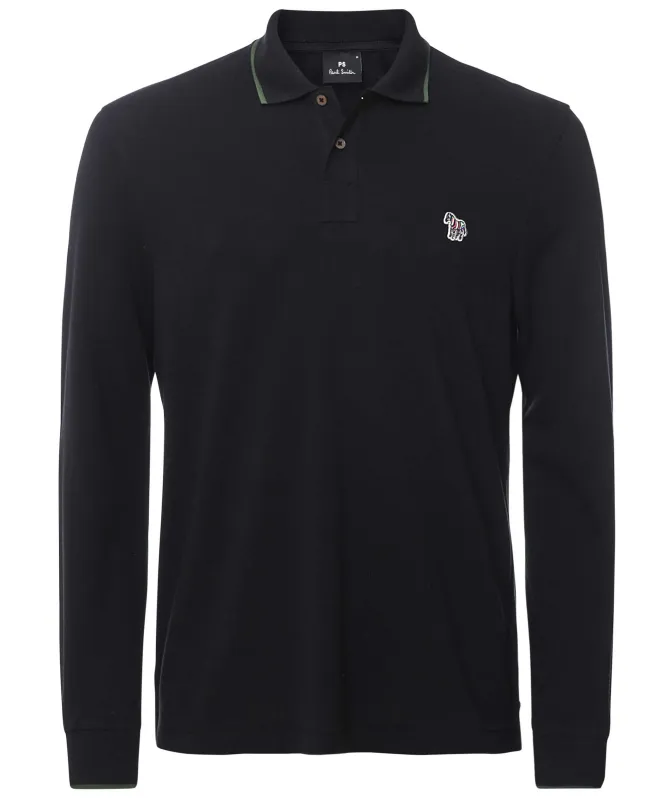 Paul Smith Long Sleeve Zebra Polo Shirt