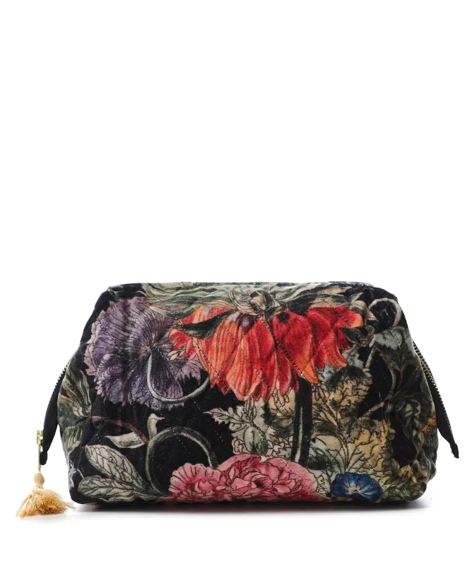 One Hundred Stars Primula Black Velvet Pouch