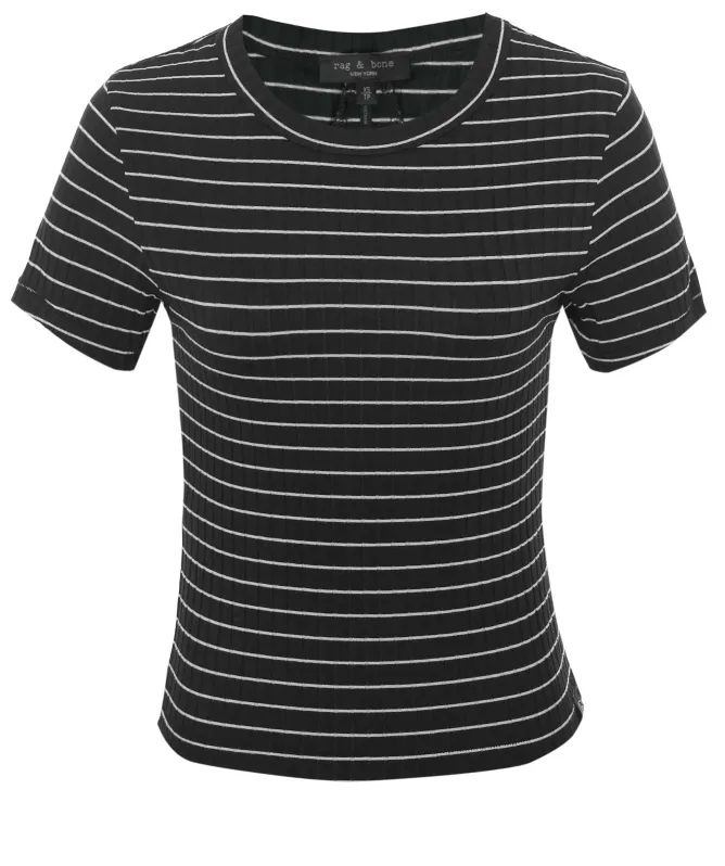 Rag and Bone Luca Striped Rib Baby T-Shirt