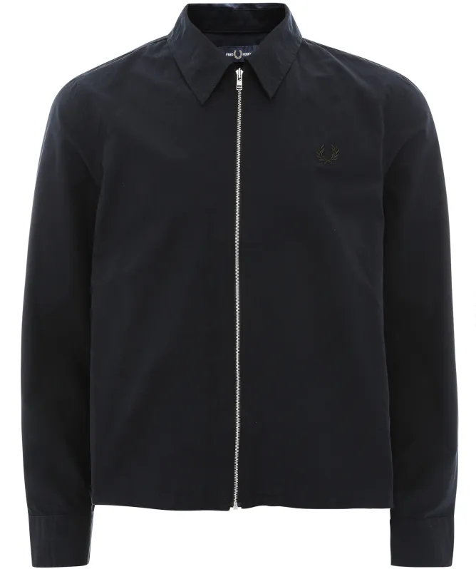 Fred Perry Zipper Through Poplin Overshirt