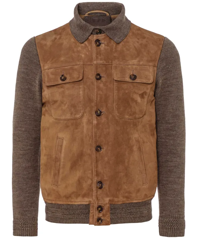 Jack Leathers Timesquare Suede Knit Jacket