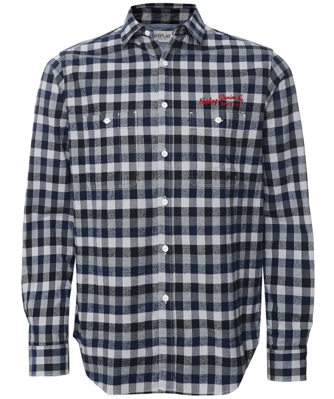 Replay Check Flannel Shirt