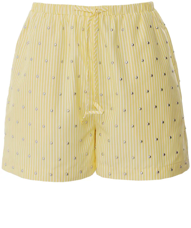 Never Fully Dressed Lemon Pinstripe Ellie Shorts