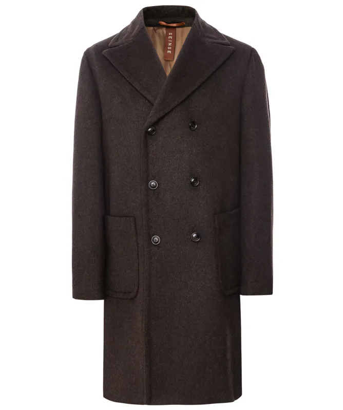 Seinse Double Breasted Wool Coat