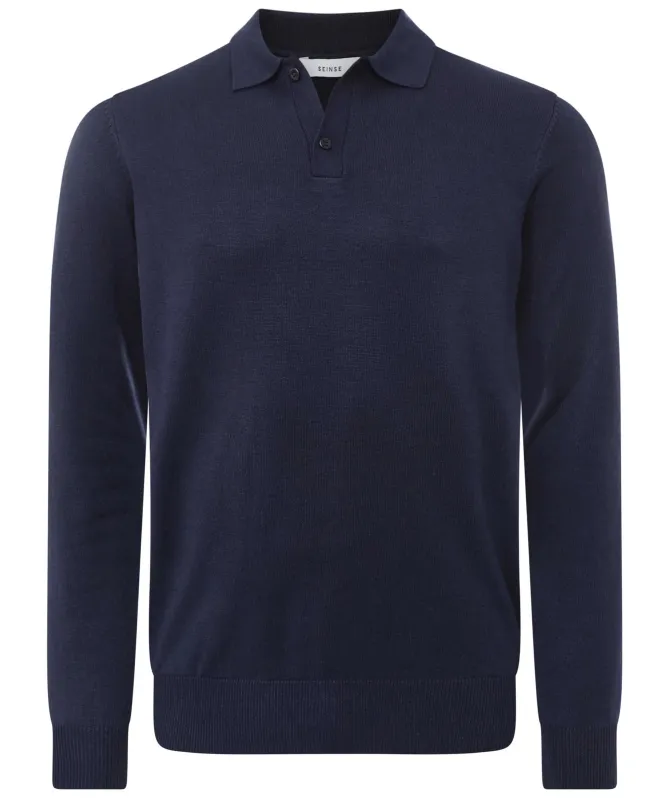 Seinse Knitted Long Sleeve Polo