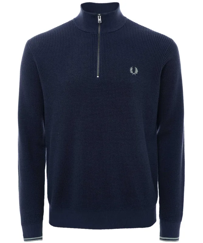 Fred Perry Waffle Stitch Half-Zip Jumper