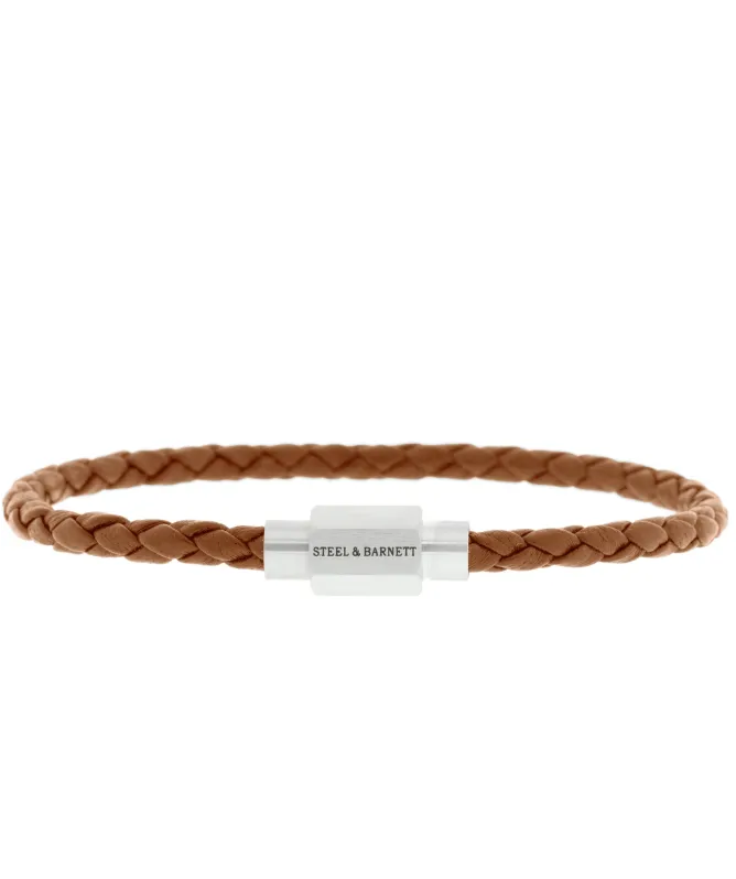 Steel and Barnett Luke Landon Leather Bracelet