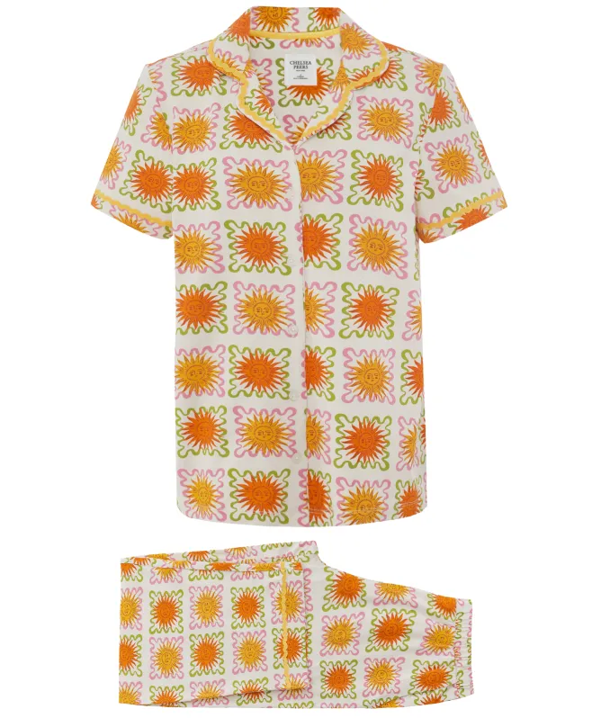 Chelsea Peers Sunshine Tile Print Long Pajamas