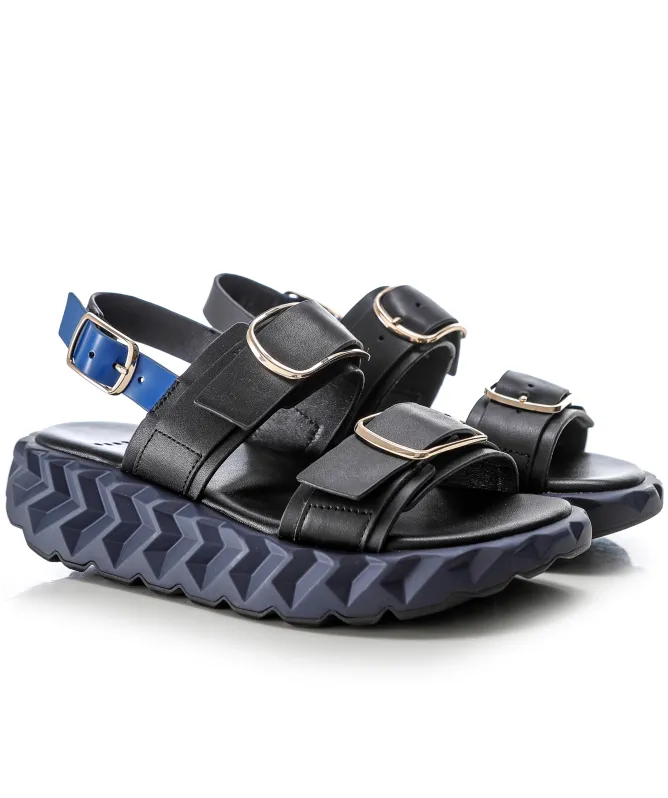 4CCCCEES Jabara Sandy Black Sandals