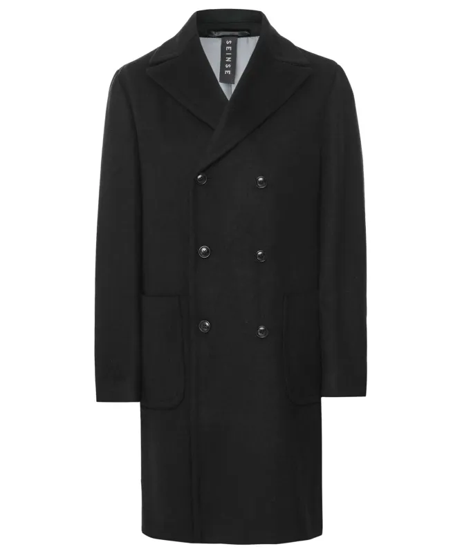 Seinse Double Breasted Wool Coat