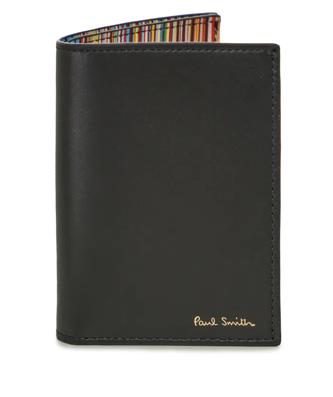 Paul Smith Signature Stripe Leather Credit Card Wallet