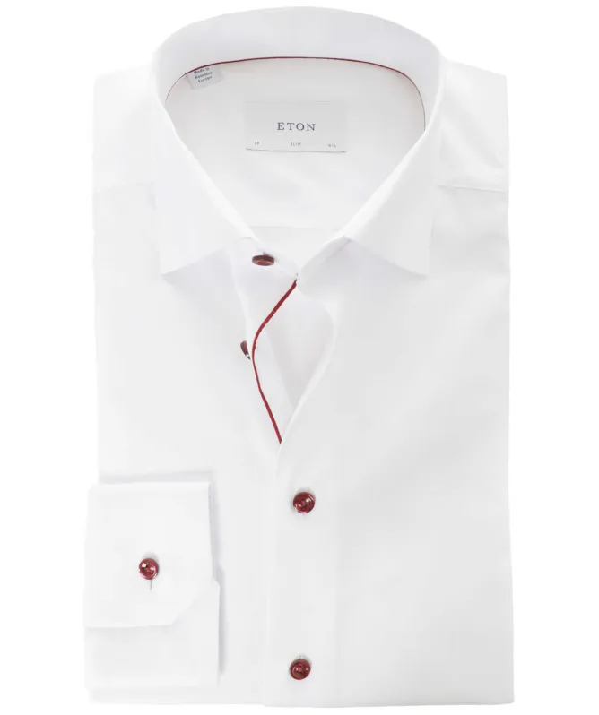Eton Slim Fit Contrast Trim Shirt