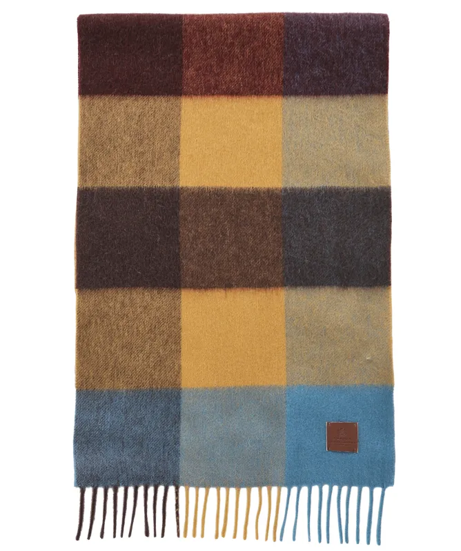 Amanda Christensen Wool Block Check Scarf