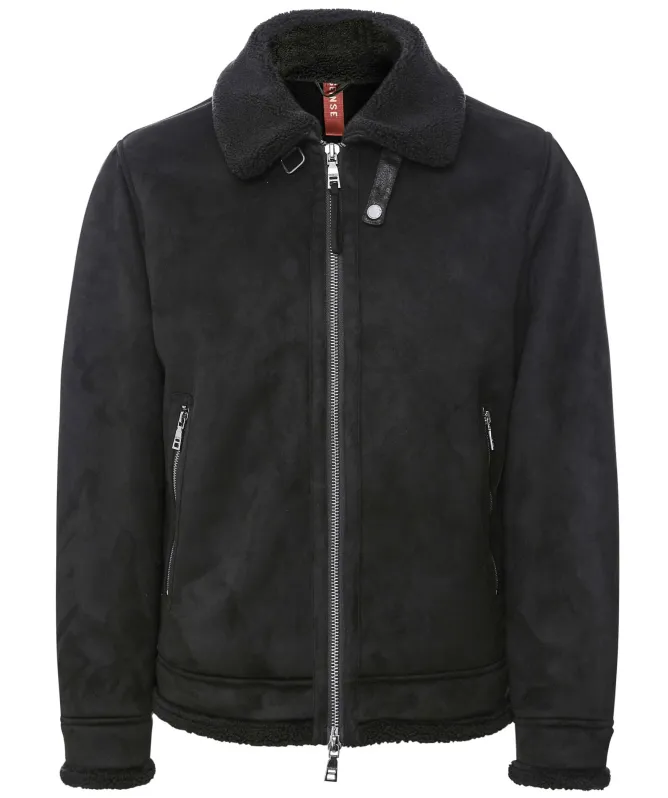 Seinse Faux Suede Bomber Jacket