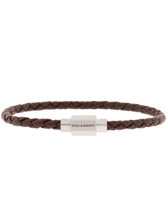 Steel and Barnett Luke Landon Leather Bracelet