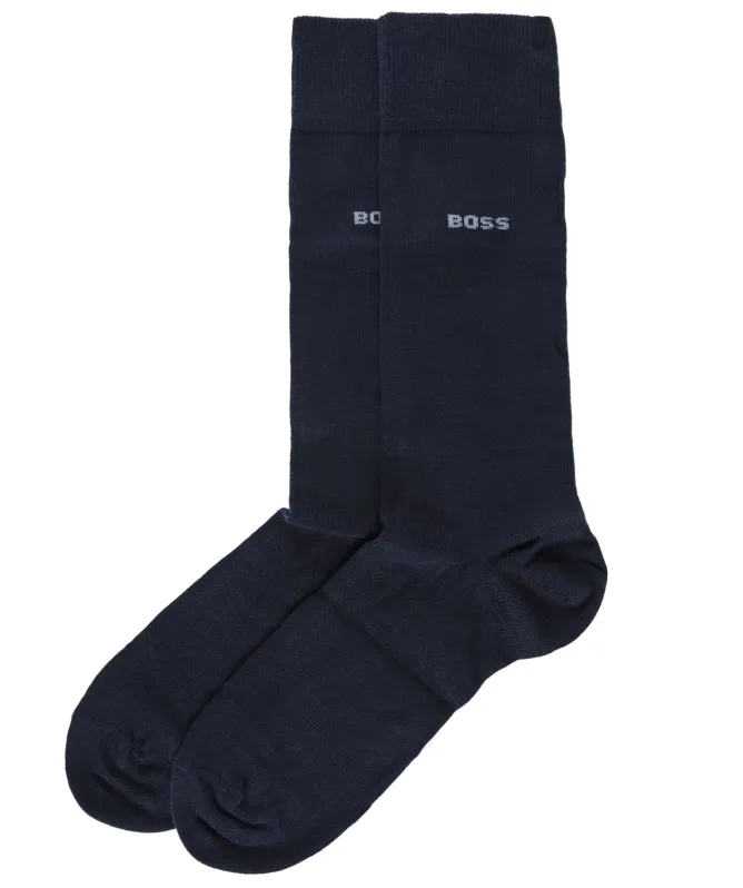 BOSS Men's 3-Pack Cotton Socks - Solid Color Casual Socks Gift Set