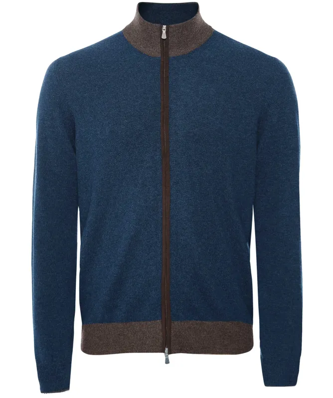 Gran Sasso Wool Cashmere Zipper Cardigan