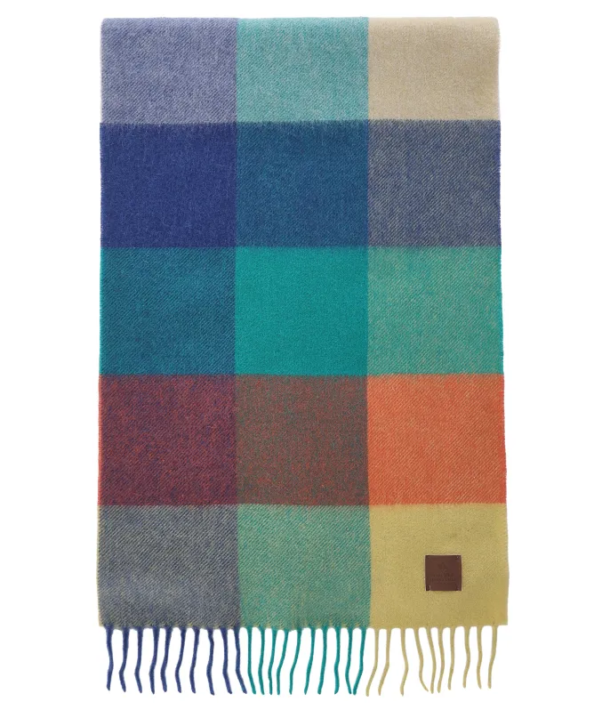 Amanda Christensen Wool Block Check Scarf
