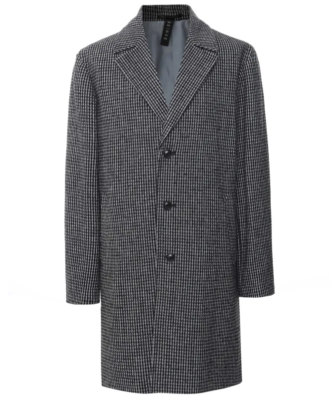 Seinse Houndstooth Long Coat