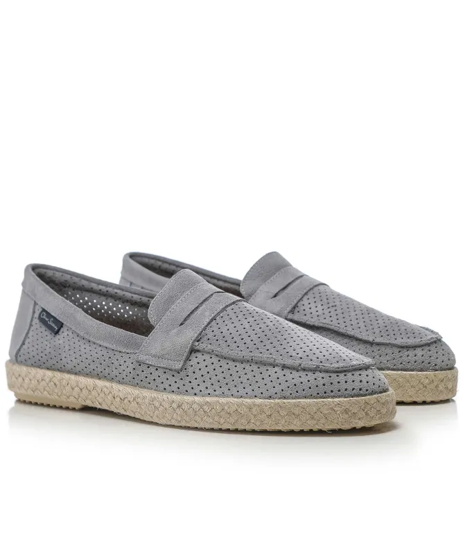 Oliver Sweeney Terrassa Perforated Suede Espadrille Loafers