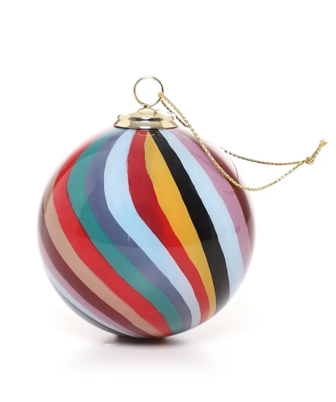 Paul Smith Swirl Stripe Glass Bauble