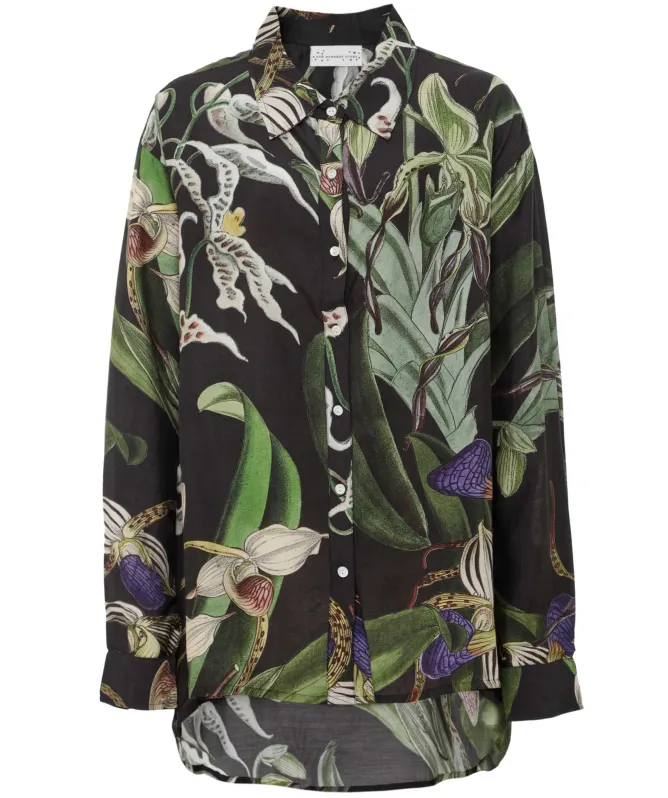 One Hundred Stars Orchid Black Oversized Shirt