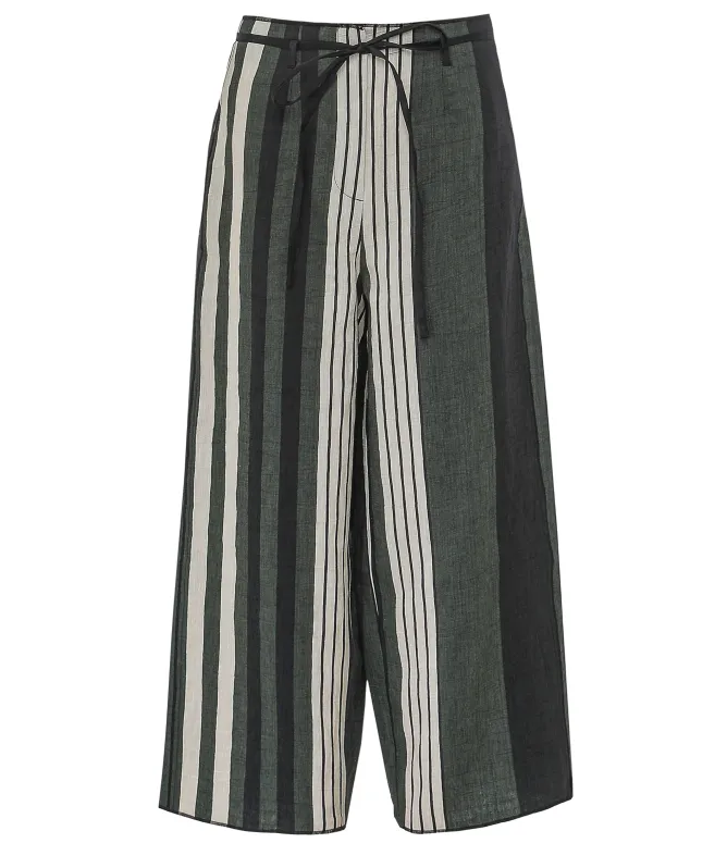 Milla Striped Cropped Wide-Leg Pants