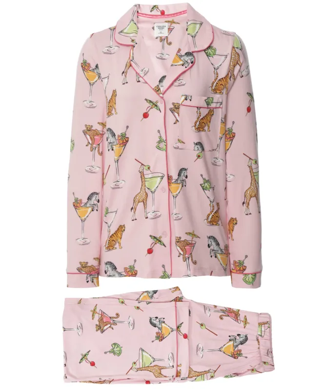 Chelsea Peers Martini Animal Long Pajamas