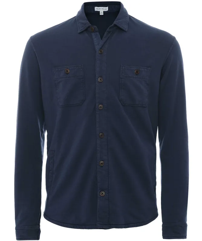 Peter Millar Lava Wash Fleece Knit Overshirt