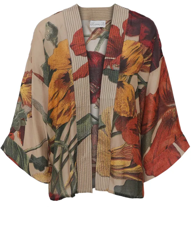 One Hundred Stars Short Nasturtium Kimono