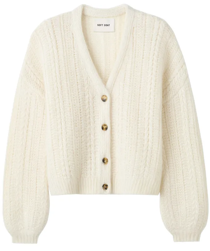 Soft Goat Silk Knit Cardigan