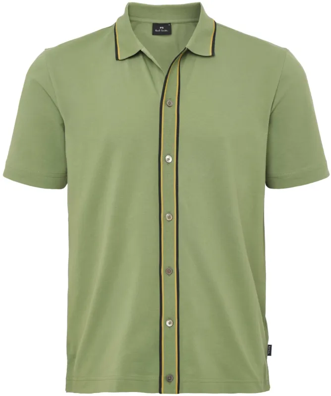Paul Smith Tipped Button-Front Polo Shirt