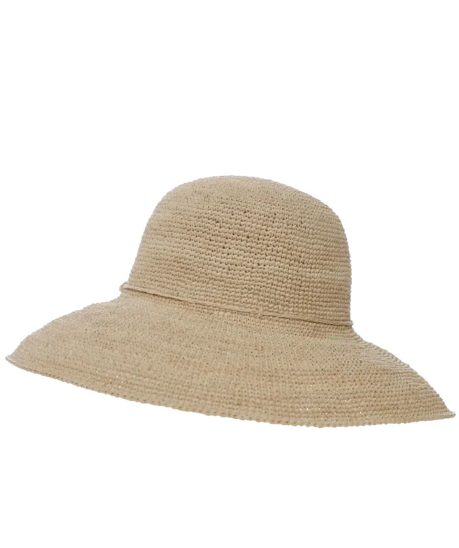 Rabarany Raffia Wide-Brim Hat