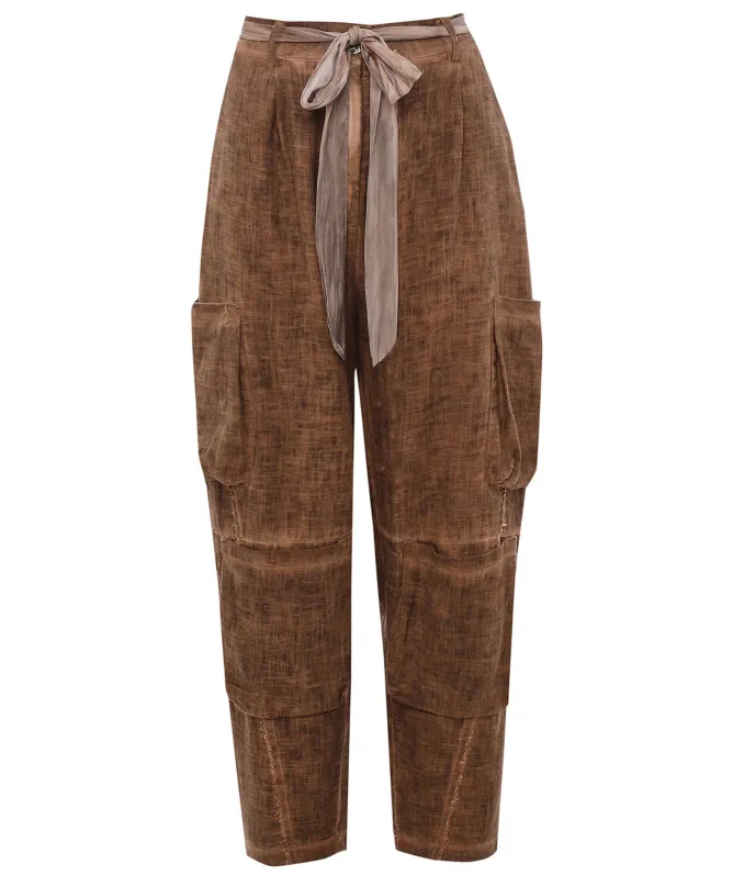 Sanctamuerte Linen Pocket Trousers