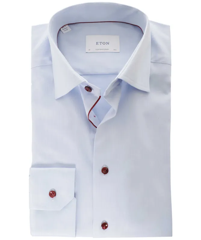 Eton Contemporary Fit Contrast Trim Shirt