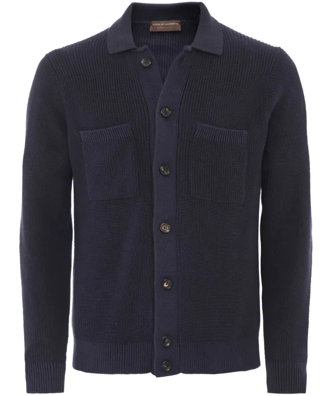 Filippo De Laurentiis Collared Knitted Overshirt