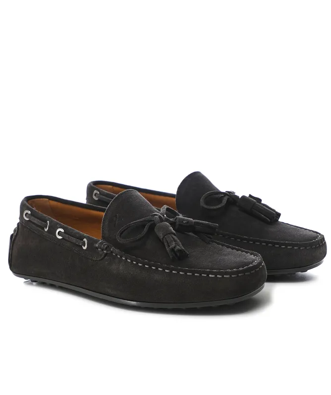 Hackett Suede Driver Tassel Loafers
