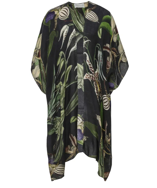 One Hundred Stars Orchid Black Wool Throwover