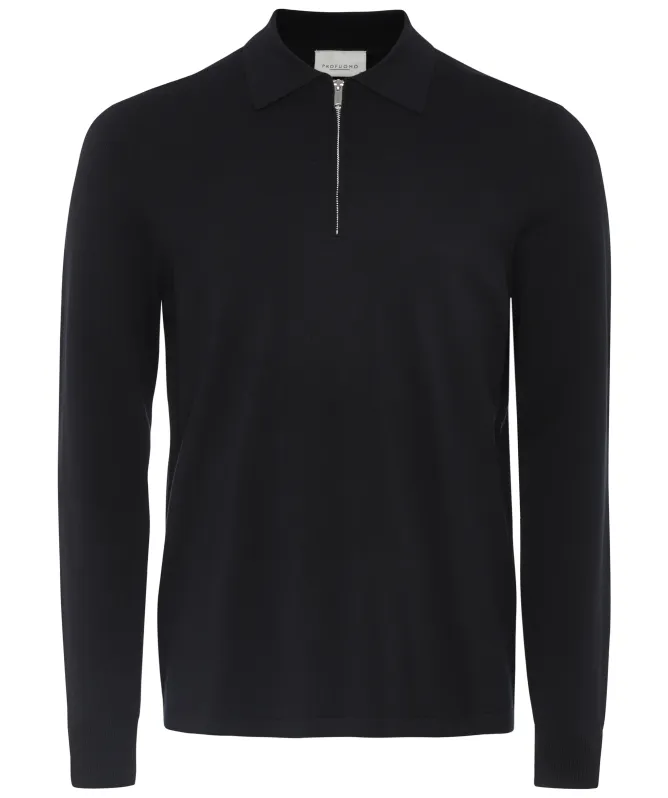 Profuomo Polo Half Zipper Sweater