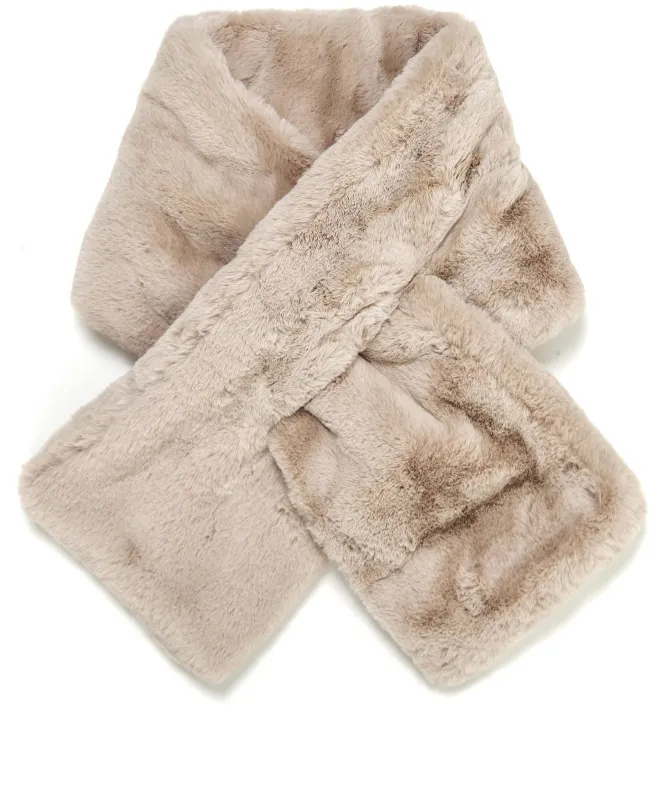 Rino and Pelle Stip Faux Fur Scarf