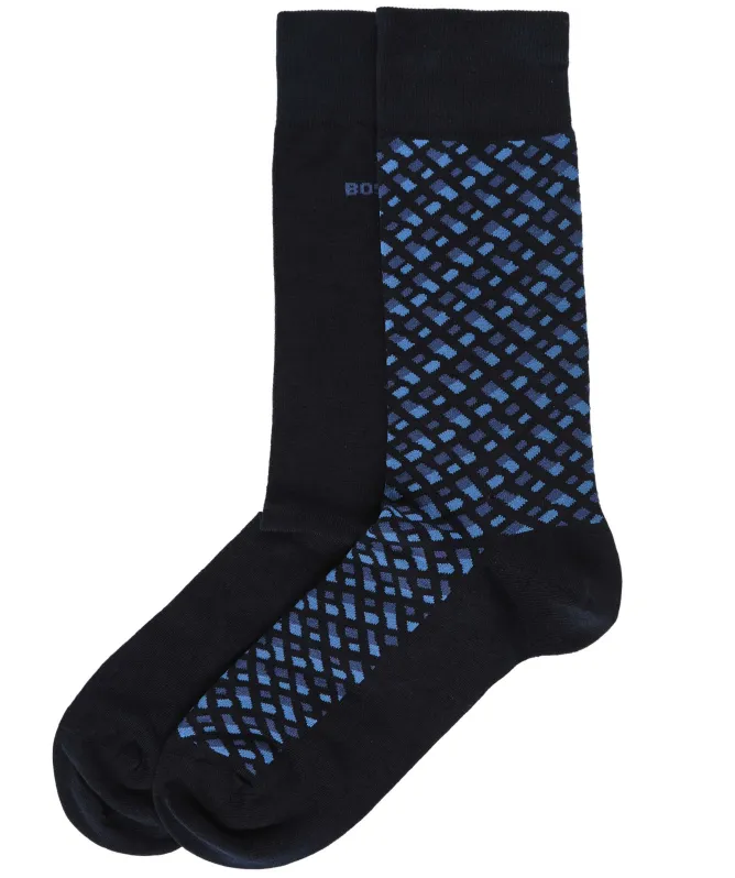 BOSS RS Monogram Socks 2 Pack