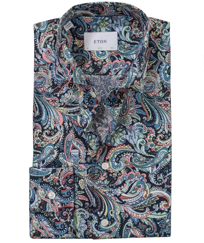 Eton Slim Fit Paisley Shirt