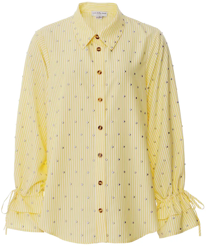 Never Fully Dressed Lemon Pinstripe Shirt