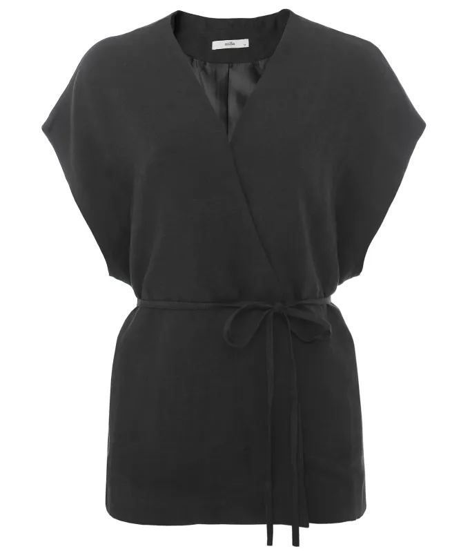 Milla Linen Wrap Top