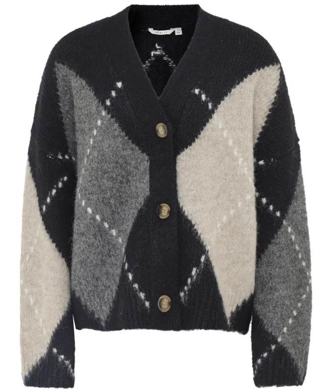 Noella N-Laiana Knit Argyle Cardigan