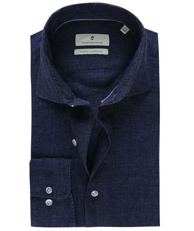 Thomas Maine Tailored Fit Linen Shirt